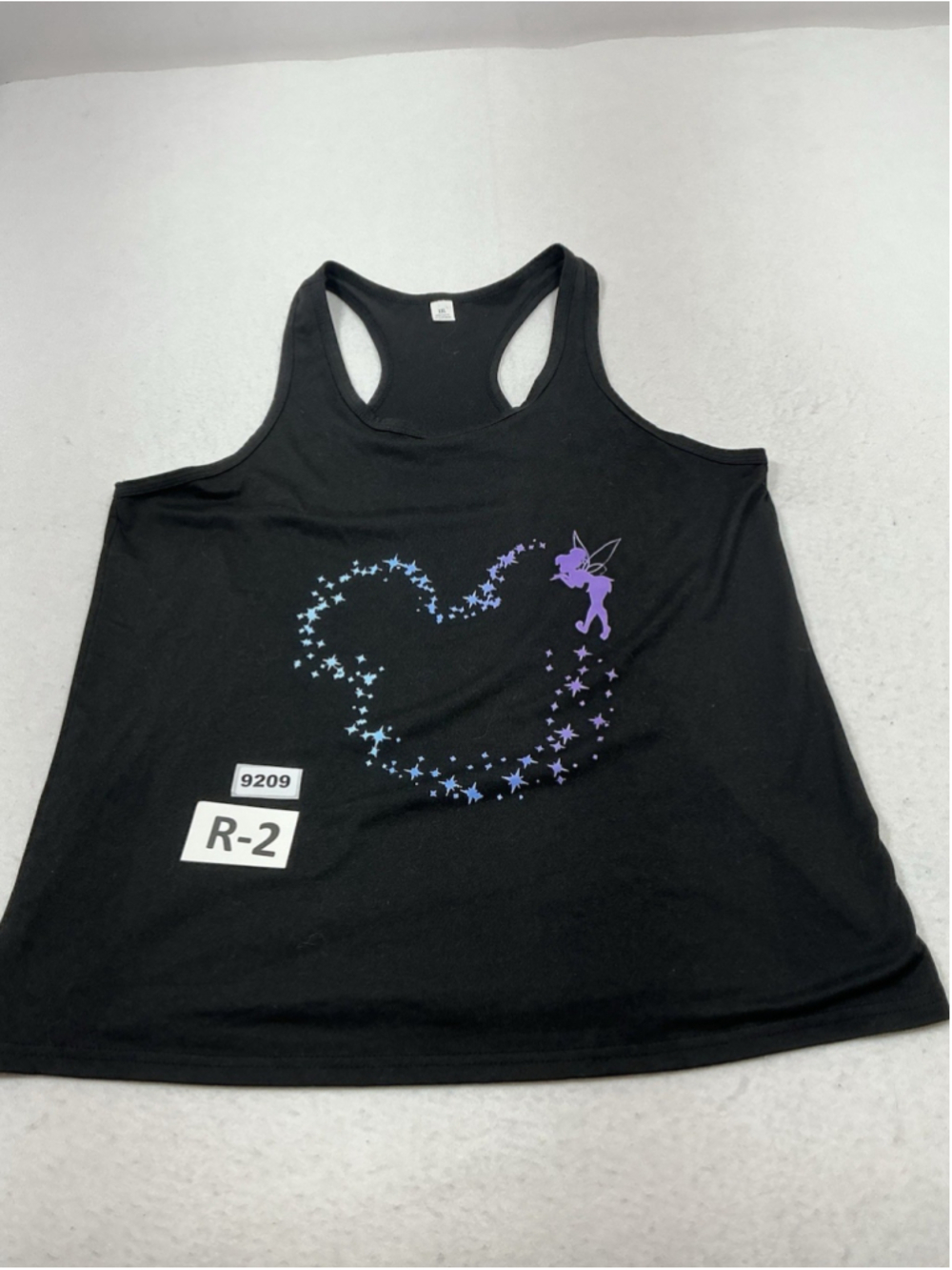 Womans Excellent Tinker Bell Tank Top XXL Black Sleeveless